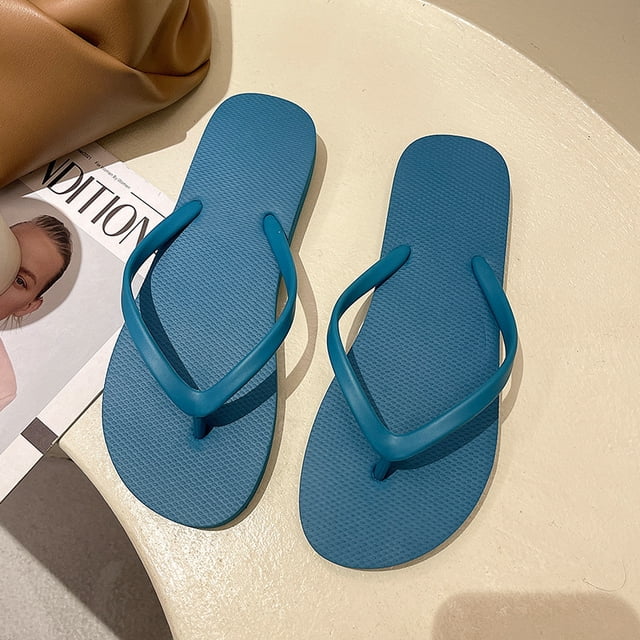 Flip-Flops Female Ins Wear Fashionable Clip-On Beach Slippers In Summer and Tideand Slip-Proof Platform Couples Splint Sandals