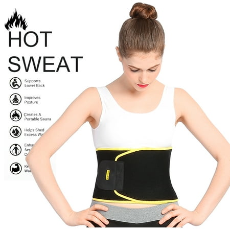 Waist Trimmer, VGEBY Weight Loss Belt Slim Body Neoprene Sweet Sweat Waist Trainer Preminum Waist Trimmer for Men & Women - Stomach Fat Burner Wrap for Fitness, Workout, Exercise, Lumber (Best Exercise For Chest Fat)