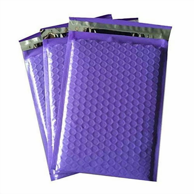 ProLine #5 Extra Wide 10.5x16 inches Purple Poly High Bubble Mailers Padded Envelopes Bubble Mailers (100)