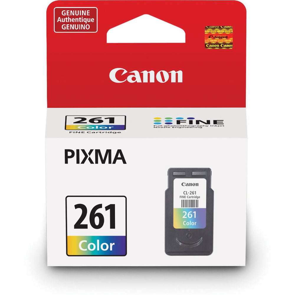 Genuine Canon PG-260 Black Ink Cartridge (3707C001) (2 Pieces) + CL-261 Color Ink Cartridge (3725C001), Fits PIXMA TR7020, TS6420, and TS5320 Printers