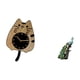thumbnail image 5 of Reloj de pared,Reloj de pared decorativo con forma de gato para sala de estar silenciosa,Figura de escritorio,Estatua de pavo real en estante,escritorio,decoración del hogar,Figuras, 5 of 8