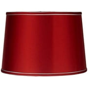 Sydnee Satin Red Drum Lamp Shade 14x16x11 (Spider) - Brentwood