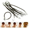 thumbnail image 3 of 10 ganchos de caballo, soporte para bandas elásticas, cuerdas para el cabello, Clips elásticos, color marrón/negro Zulema bungee para el cabello, 3 of 7
