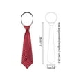 thumbnail image 2 of CORBATA CORTA ELÁSTICA PREATADA UNISEX INSPIRAR CHIC CON PATRÓN COLORIDO Y LINDO PARA UNIFORMES ESCOLARES, PUNTOS BLANCOS SOBRE BURDEOS, TALLA ÚNICA, 2 of 5