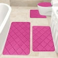 thumbnail image 4 of Muecwrye 4PCS Bathroom Rug Sets, Bathroom Accessories Clearance! U-Shaped Contour Toilet Rug, Soft Comfortable Water Absorption Non-Slip Bath Mat, Shower Mat for Floor, Room Door Mat, 4 of 6