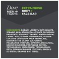 thumbnail image 2 of Dove Men+Care 3 in 1 Bar Cleanser for Body, Face, and Shaving Extra Fresh Body and Facial Cleanser More Moisturizing Than Bar Soap to Clean and Hydrate Skin 3.75 oz, 8 Bars, 2 of 11