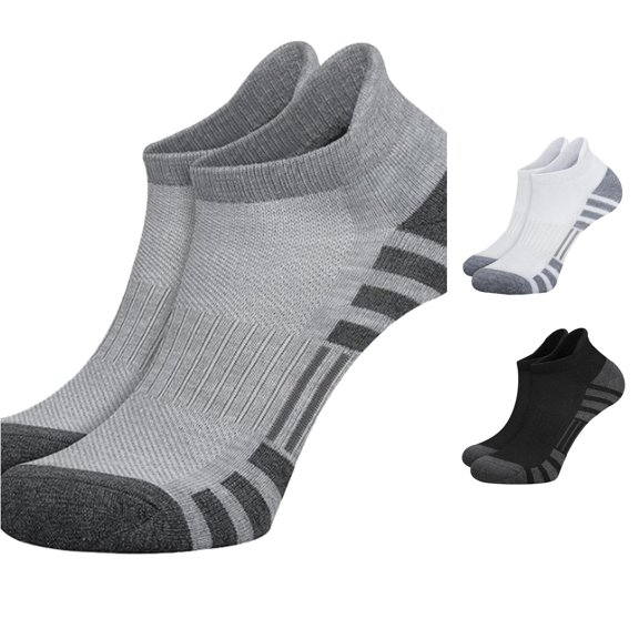 Huowey Ankle Socks For Men Women Low Cut Athletic Sports Casual Socks Outdoor Hiking Breathable Stretchy Comfort Daily Wear Socks,Grey