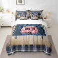 thumbnail image 2 of Ensembles de Literie 7 Pcs pour VR Campeur, Décor Rustique de Ferme, Ensembles de Douillette « Bed In A Bag », Courtepointe Imprimée 3D pour Enfants Garçon Fille Ado, Ensemble de Douillette Style Bois « Happy Camping » avec Draps Très Grand 7 Pcs, 2 of 5