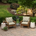 thumbnail image 4 of ARDEN Outdoor Plush Modern Tufted Blowfill Deep Seat Set, 24 x 24, Rain-Proof, Fade Resistant, Deep Seat Bottom and Back Cushion, Tan Diamond Trellis, 4 of 9