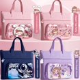 thumbnail image 2 of Mochila escolar para estudiantes, bolso de mano, bolsa para llevar libros, bolsa de lona para estudiantes de primaria, bolsa para tareas para niños y niñas, 2 of 5