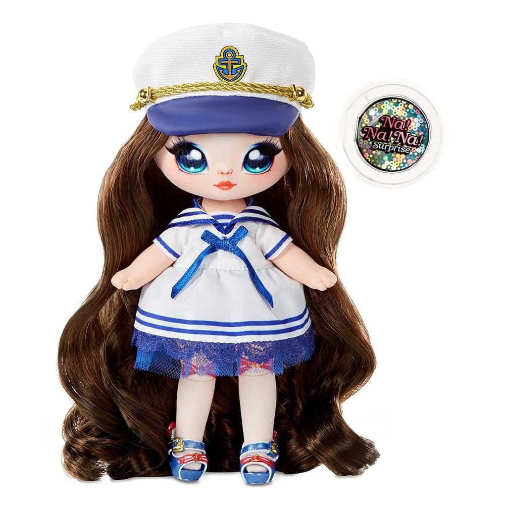 Na Na Na Surprise 2-in-1 Fashion Doll and Sparkly Sequined Purse Sparkle Series – Sailor Blu, 7.5" Sailor Doll