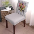 thumbnail image 2 of Chair Covers Spring Tulips Flower Plant Dining Chair Slipcovers Blue Purple Buffalo Plaid Stretch Removable Chair Seat Protector Party Decoration Set of 4, 2 of 6