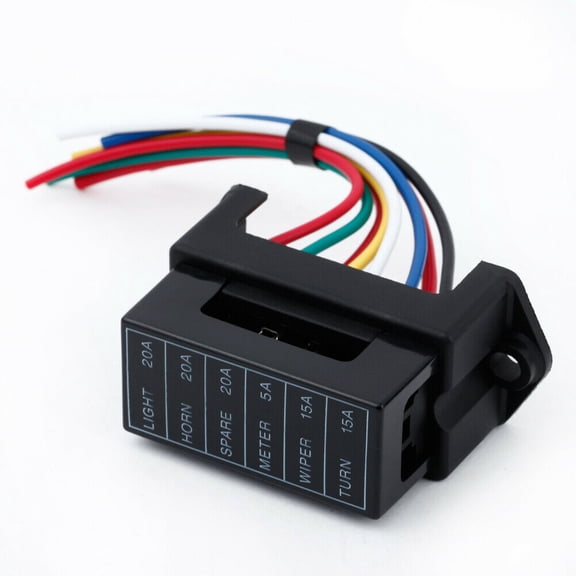 6 Way Car Auto Blade Fuse Box Block Holder ATC ATO 8 Wire L5V1 Fuse Case Adapter TAPDRA Spare Part