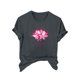 thumbnail image 1 of Blusas de Manga Corta para las Mujeres Divertida Impresión Cuello Redondo Camiseta Vintage, Blusas de Primavera para las Mujeres, 1 of 4