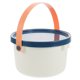 thumbnail image 1 of Cubo pequeño portátil con tapa para uso doméstico o en coche, para almacenar agua, limpiar, acampar, de plástico con asa para fregar y pescar., 1 of 8
