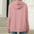 thumbnail image 5 of Jinhomg Cotton Hoodies for Women Dressy Casual Long Sleeve Solid Pullover Tops Oversized Soft Cozy Kangaroo Pocket Top Fall Winter Thermal Going Out Wear Pink XL, 5 of 6