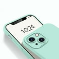 thumbnail image 6 of for iPhone 13 Case for Women with Full Camera Lens Protection, Silicone Girly Cute Side Soft Ultra Slim Shockproof Protective Lightweight Phone Cover for iPhone 13, Lightcyan, 6 of 9