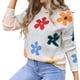 thumbnail image 3 of Suéteres Bonitos para Mujer, Jersey Floral de Larga, Prendas de Punto para Exteriores, Tops Y2K, Conjuntos Holgados para Invierno y Otoño 2025 M, 3 of 9