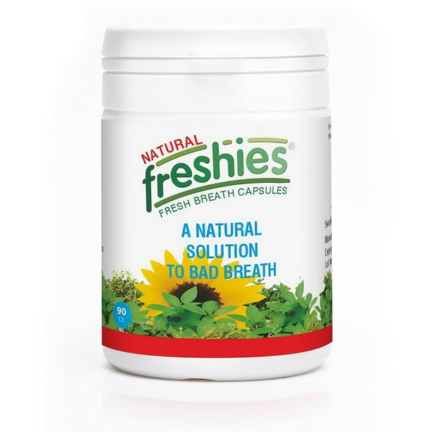 Freshies Gel Capsules for Bad Breath Organic Peppermint and Parsley