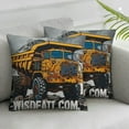thumbnail image 3 of Old Man Dump Truck Driver Funny Garbage Trucker Throw Pillow, 3 of 7