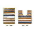thumbnail image 5 of Better Trends 2 Piece Bathroom Rug Set 100% Polyester Soft Water Absorbent Non Slip Bath Mat Machine Washable Rug Griffie Collection - Yellow, 5 of 7