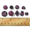thumbnail image 5 of 9 Style Opaque Acrylic Beads Flower Black 9~18x10.5~16.5x3.5~14.5mm Hole: 1.5~2mm, 5 of 7