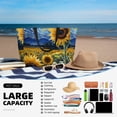 thumbnail image 5 of Kdxio Starry Sky Sunflower for Beach Bag for Women Large Beach Tote Bag Waterproof Sandproof Swim Bag with Zipper Pockets Beach Vacation Travel, 5 of 7
