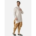 thumbnail image 4 of Mens Desginer Silk Printed Indian Jodhpuri Bandhgala Indoswestern Wear Kurta Set, 4 of 5