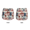 thumbnail image 6 of Goofa Patchwork In Country Style Printed Women 2 in 1 Running Shorts,Quick Dry Athletic Workout Shorts,High Waisted Athletic Shorts with Liner Pockets-Small, 6 of 9