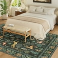 thumbnail image 6 of DUKINO 6x9 Rug, Washable Animal Living Room Rug with Non Slip Vintage Design, Soft Low Pile Large Carpet for Bedroom, Nursery, Dining Room, Farmhouse, Playroom, Black, 6 of 8