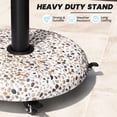 thumbnail image 5 of Crestlive Products 45 lbs Round Heavy Duty Cobblestone Concrete Patio Umbrella Base with 4 Wheels, 5 of 7
