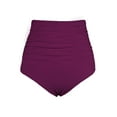 thumbnail image 2 of Firpearl 's Retro High Waisted Bikini Bottoms Ruched Swimsuit Bottom Swim Shorts, 2 of 4