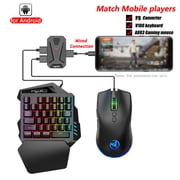 One hand gaming Keyboard and Mouse Converter Combo keyboard and Mouse Wired