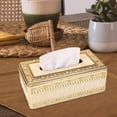 thumbnail image 6 of Fiocias European Facial Tissue Box Napkin Paper Holder Case Tissue Holder for Gold Beige, 6 of 7