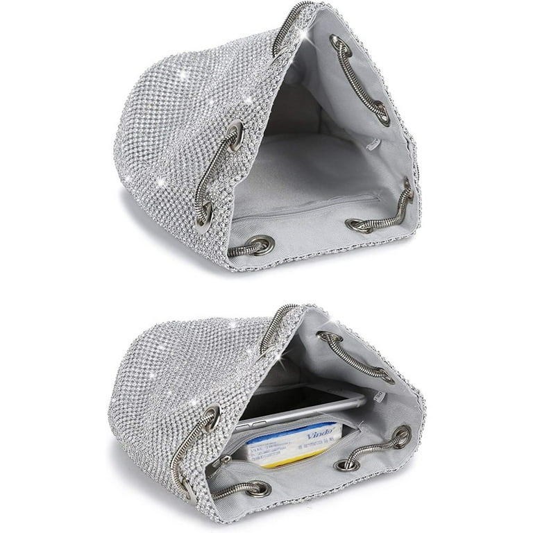 Small silver evening bag sale