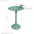 thumbnail image 6 of Sunnydaze Garden Visitor Freestanding Cast Aluminum Outdoor Bird Bath, Green Patina, 6 of 17