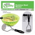 thumbnail image 4 of Stainless Steel Potato Masher, Mashed Potato Masher Kitchen Tool with Plastic Handle Perfect for Mashing Potatoes, Meat, Veggies, Fruits and Avocado (3), 4 of 5