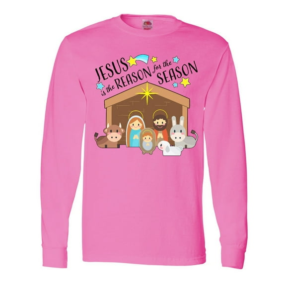 Inktastic Jesus is the Reason for the Season Christmas Nativity Long Sleeve T-Shirt