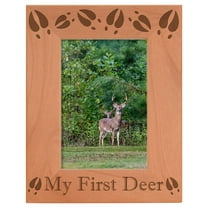 ThisWear Hunting Frame My First Deer Picture Frame Hunters Gifts Wood Engraved 4x6 Portrait Picture Frame