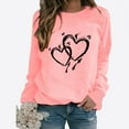 thumbnail image 2 of Cute Heart Pullover Shirts for Valentines Casual Long Sleeve Crewneck Sweatshirts Gift Holiday Tops, 2 of 3