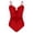 Red, variant on Xfvqtps One Piece Swimsuit Women Cutout Ruched U Wire Front Adjustable Straps Tummy Control Solid Color Monokini Bathing Suit for Beach Blue