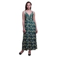 thumbnail image 1 of Bimba Robe Longue Chic à Imprimé Floral pour Femme, Style Bohème, Maxi d'Été, Tenue de Plage - Grand, 1 of 1