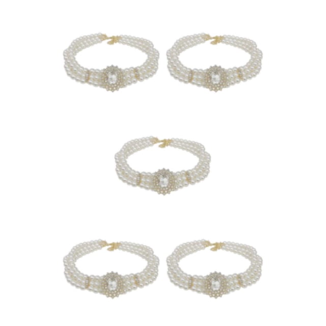 Collar corto de cristal brillante Minnieouse con perlas Vintage elegante para mujer