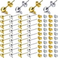 thumbnail image 1 of 180 Ball Post Earring Studs with 200 Butterfly Earring Backs, Round Ball Ear Pin with Loop, Earrings Supplies Earring Backs & Findings Earrings Supplies for DIY Jewelry Earring Making, 1 of 7