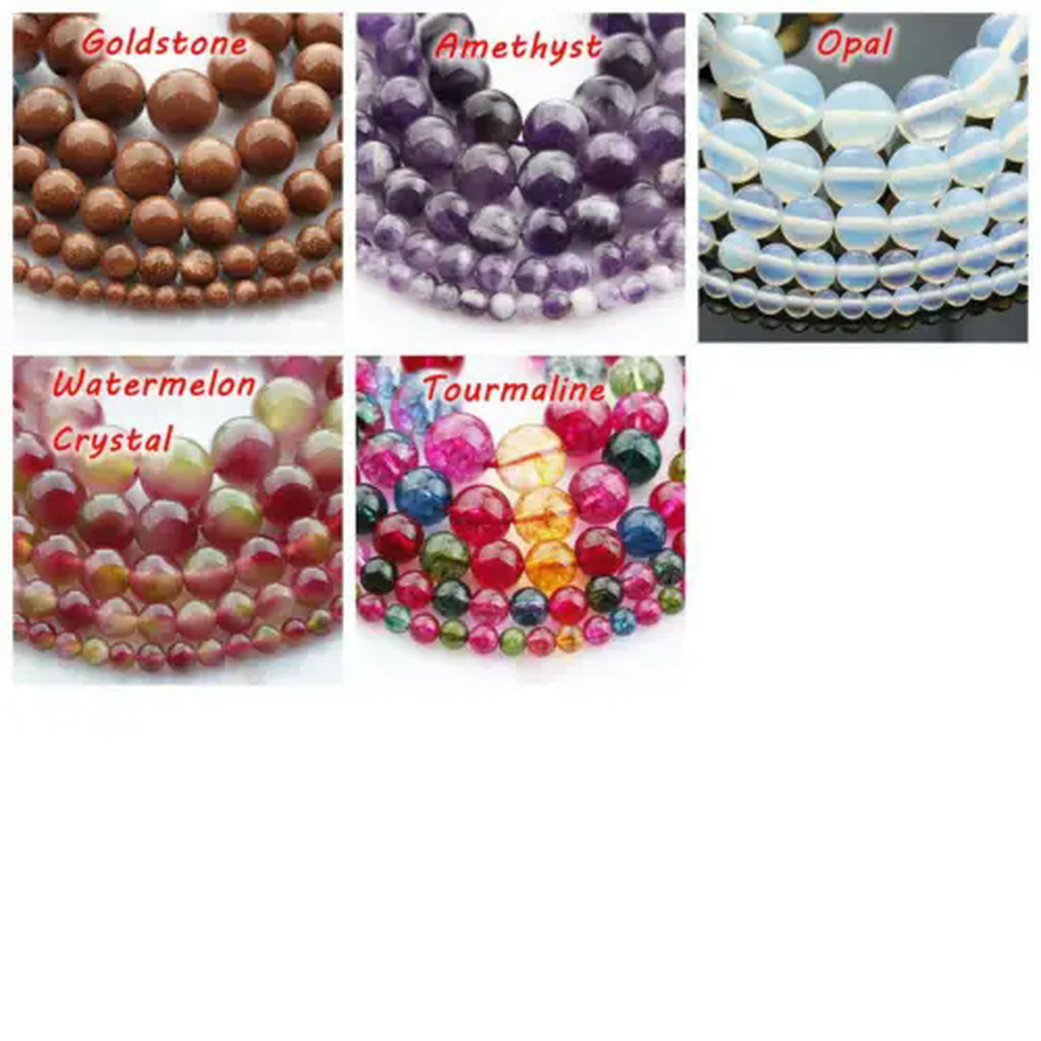 U8MO 15" Strand Natural Stone Rock Gemstone Round Beads 4mm 6mm 8mm 10mm 12mm-Amethyst-12mm