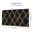 thumbnail image 5 of DouZhe Large Mouse Pad, Fashion Golden Chains Texture Non-Slip Waterproof Rubber Keyboard Office Desk Pads Mousepad, 29.5 x 15.8 inches 3mm Thick, 5 of 7