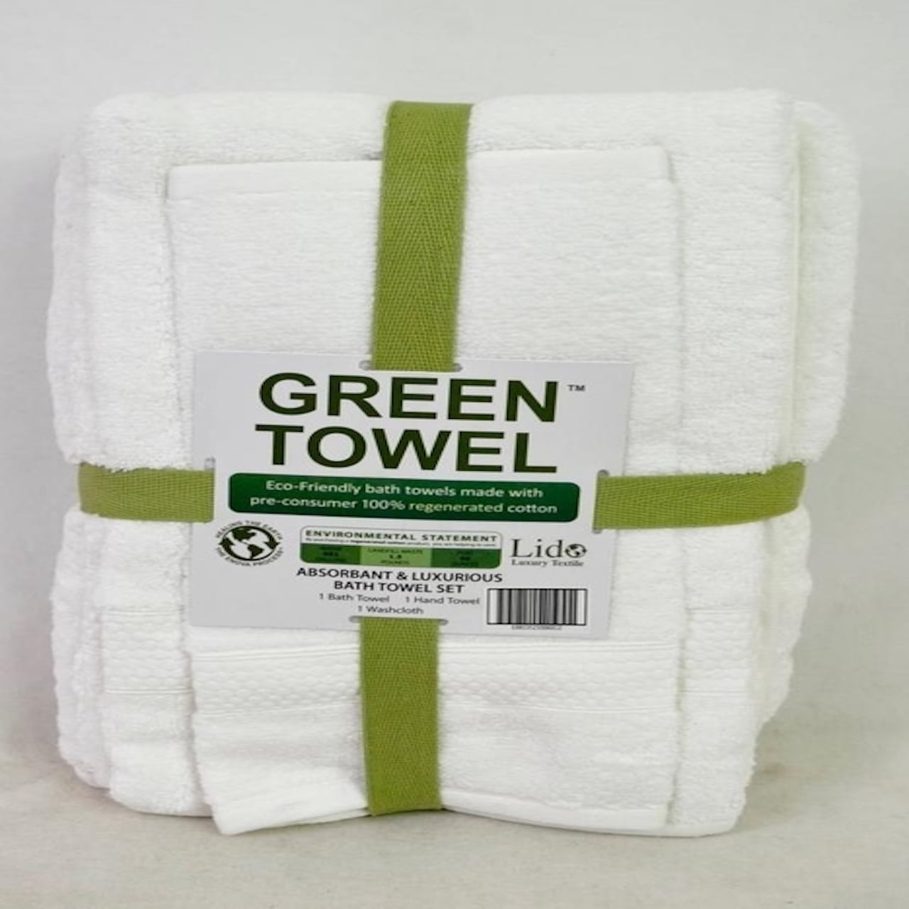 Enova Ecogreen Absorbent and Luxury Bath towel set in White Walmart Canada