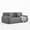Dark Gray, variant on Cloud Loveseat Sofa Deep Seat Modular Couch Corduroy Fabric Compact 2-Seater for Living Room or Stripe fabric double seat Dark Gray