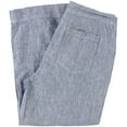 thumbnail image 2 of Ralph Lauren Womens Chambray Casual Wide Leg Pants, Blue, Petite, 4P, 2 of 2