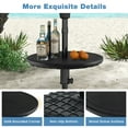 thumbnail image 4 of Patiojoy Table Ronde pour Parasol 20 Pouces Table pour Parasol de Plage avec Trou pour Parasol de 1,5 Pouces Surface à Grain de Bois Hauteur Réglable Bouton, 4 of 8
